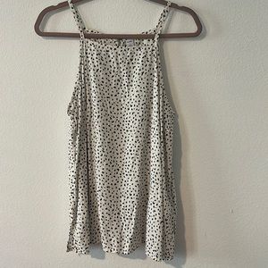 Old Navy Black And White Spotted Tank Top